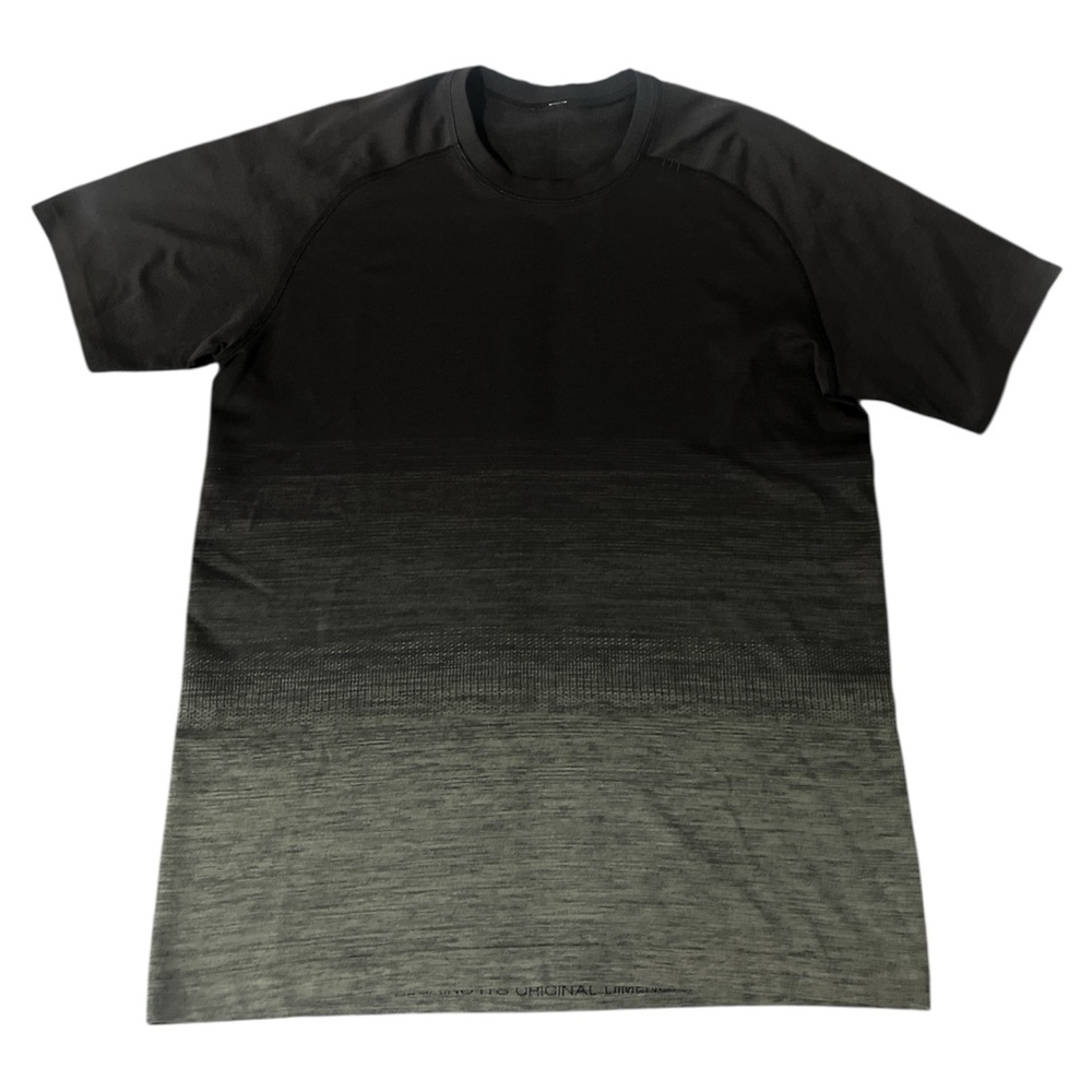 Lululemon Metal Vent Tech Shirt Mens XL Crew Neck Ombre Black Gray Extra Large